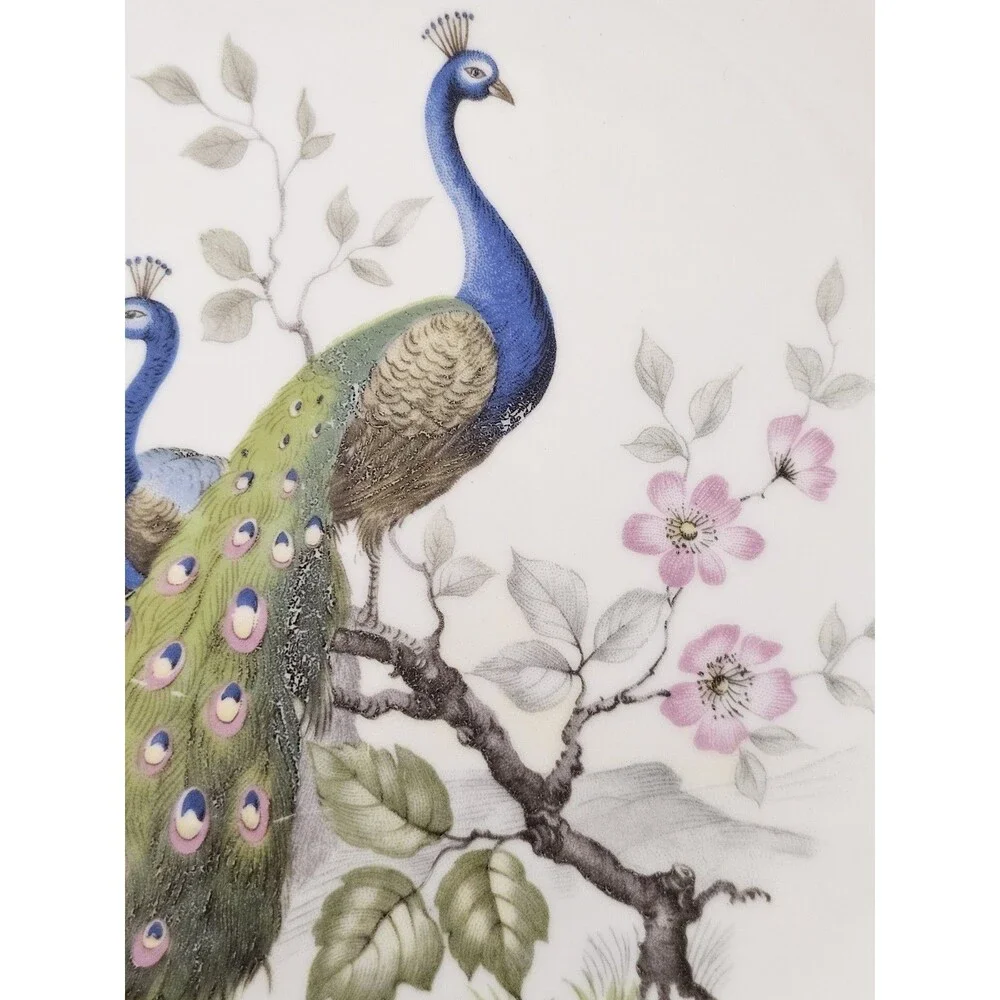 Wedgwood Metallised Bone China Peacock Plate
